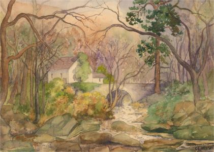G.E. Wilson (fl.1905-1924) - Early 20th Century Watercolour, Forest River