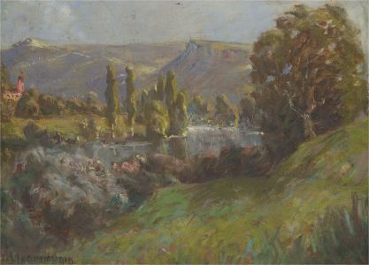 A. Jeaumougin - Mid 20th Century Oil, French Landscape
