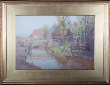 Albert Ernest Brockbank (1862-1958) - Early 20th Century Watercolour, Wash Day