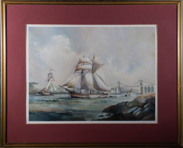 Brian Richard Entwistle - 1983 Watercolour, The Schooner 'Ebenezer'