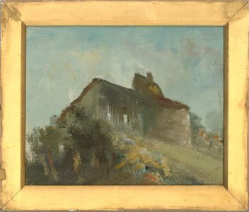 French Impressionist 20th Century Oil - Hill Top Cottage