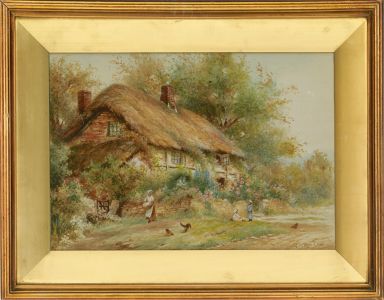 G.K. Mason - Early 20th Century Watercolour, A Cottage in Springtime
