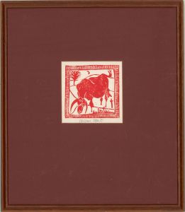 20th Century Linoprint - Ibizan Goat
