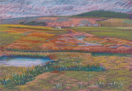 Helen Brennan - 20th Century Pastel, Vibrant Landscape