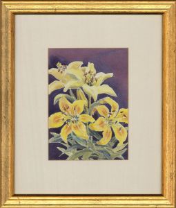 Sue Bourne - 20th Century Watercolour, Tiger Lilies