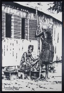 Sowatey Adjei - 1988 Silkscreen, Ghanaian Women