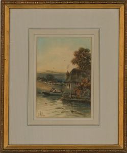 J. Milton - Early 20th Century Watercolour, Riverside Cottage