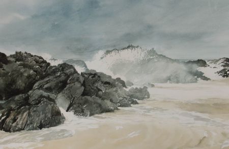 Peter Williams - 1980 Watercolour, Winter Gale