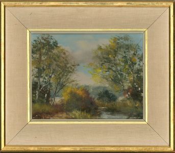 20th Century Oil - Silver Birches by the River