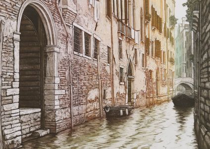 Ugo Baracco (b.1949) - 20th Century Etching, Views of Venice