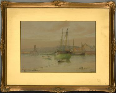 R.A.L. - Early 20th Century Watercolour, Quiet Harbour
