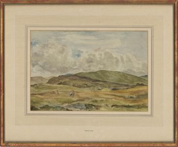 Thomas Collier RI (1840-1891) - Mid 19th Century Watercolour, Moorland Landscape
