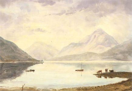 Malcolm Doughty - 1976 Oil, Misty Lake