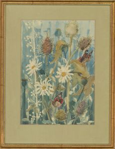 1993 Watercolour - Flowers and Butterflies
