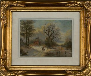 Early 20th Century Oil - Winter's Walk