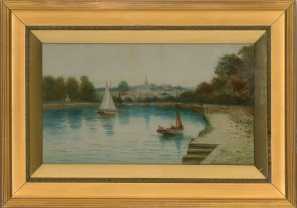 Henry Harding Bingley ARWS RMS (1887-1972) - Watercolour, Kingsbridge Quay