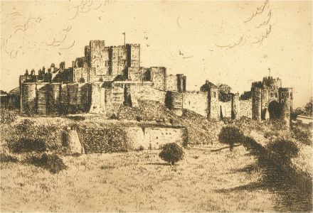 Herbert Cutner (1881-1969) - Early 20th Century Etching, View with Castle