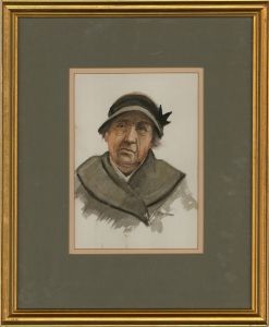 L. Rushton - Contemporary Watercolour, Portrait of a Lady