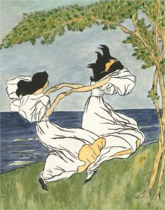 Zun Bush  - 20th Century Watercolour, Dancers
