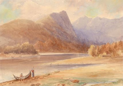 Early 20th Century Watercolour - Mountain Peaks