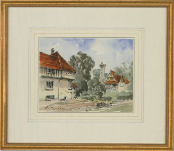 Richard Bowden - Contemporary Watercolour, Penshurst Village, Kent