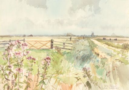 Keith Johnson (1931-2018) - Contemporary Watercolour, View at Upton Marshes