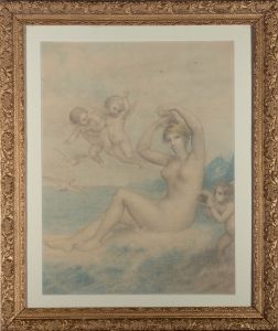 Mid 20th Century Watercolour - The Triumph Of Venus
