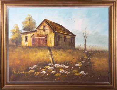 Everett Woodson (b.1933) - 20th Century Oil, A Barn