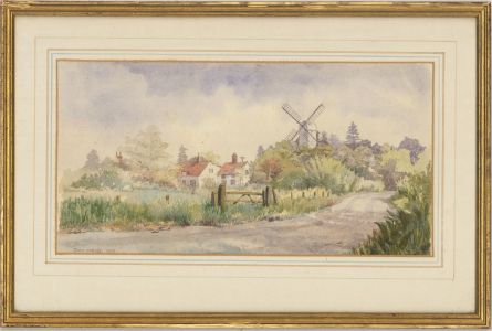 Joan Horsey - 1970 Watercolour, Windmill