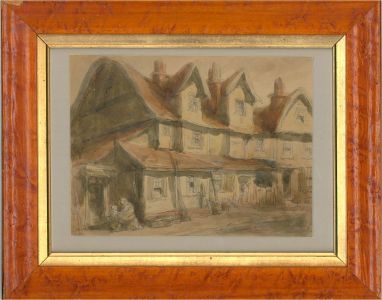 Early 20th Century Watercolour - Village Street