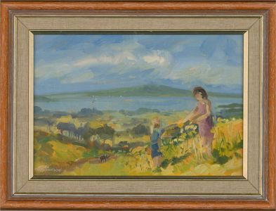 Noel Hutchinson - Contemporary Oil, Rangitoto Volcano