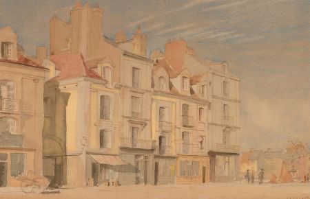 Charles S. Cheston - Early 20th Century Watercolour, Old Houses Dieppe