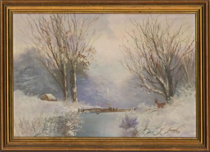 James Gilbert Snr. - 20th Century Oil, Snowscape