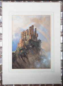 Charles Edward Wright (1830-1905) - 19th Century Watercolour, Fairytale Castle