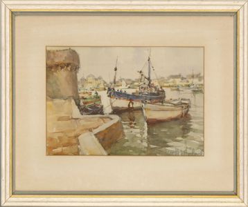W. H. Malord  - 20th Century Watercolour, Boats at the Harbour