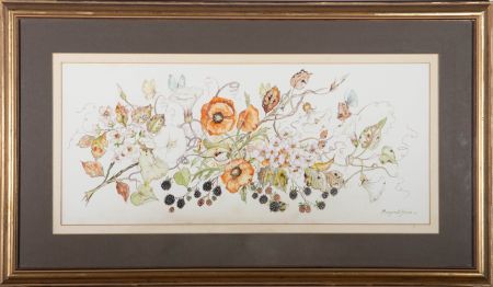 Margaret Rowe - 20th Century Watercolour, Flowers and Berries