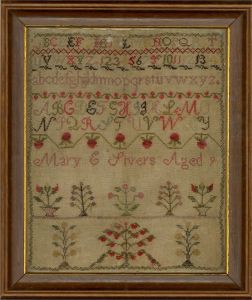 Harriet and Mary Rivers - A Pair of 1863 Embroidery Samplers