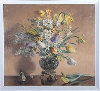Florence Eliza Woolard (1878-1958) - Early 20th Century Oil, Spring Flowers