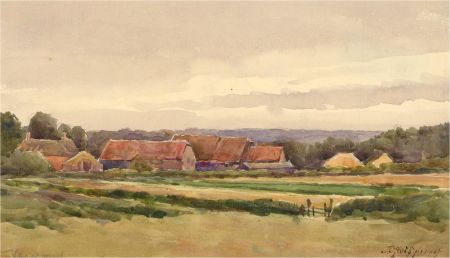 John C. Halfpenny (1853-1933) - Early 20th Century Watercolour, Verwood, Dorset