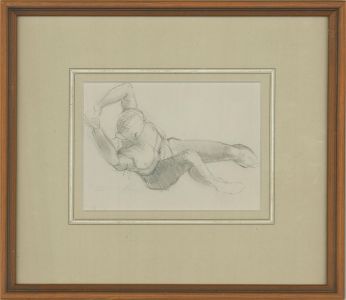 David H. Hague - 20th Century Graphite Drawing, Figure Study