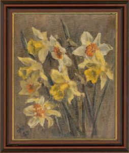 Diana M. Perowne (1934-2020) - 1989 Oil, Daffodils