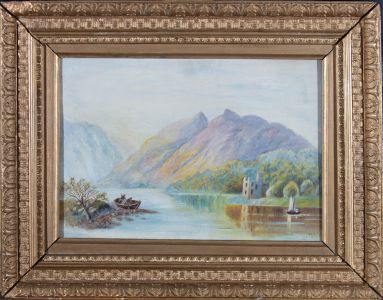 Early 20th Century Oil - Mountain River