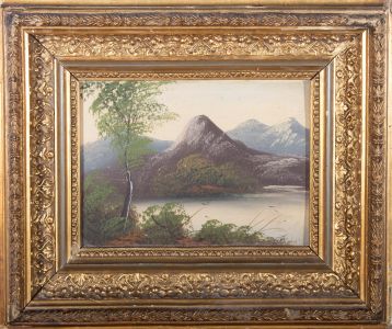 Early 20th Century Oil - Mountain Lake