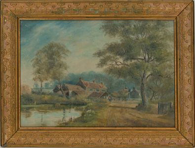 Attrib. Charles Frederick Rump - Early 20th Century Oil, Village Pond