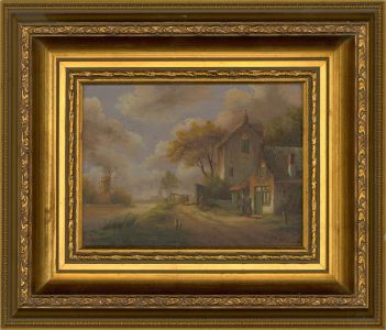 J. Meder - Early 20th Century Oil, Dutch Village Street