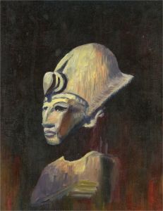 20th Century Acrylic - Ancient Egyptian Bust
