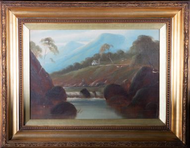 Ralf Mellor - Early 20th Century Oil, Highland Fishing