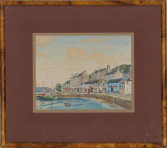Sandison O'Neill - Mid 20th Century Gouache, Port Bannatyne, Isle of Bute