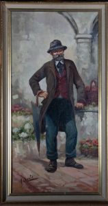 Attrib. Roberto Luigi Valente (b.1926) - 20th Century Oil, Market Trader