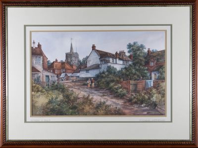 Anthony A. Prout (b.1946) - 1984 Watercolour, Essendon, Hertfordshire